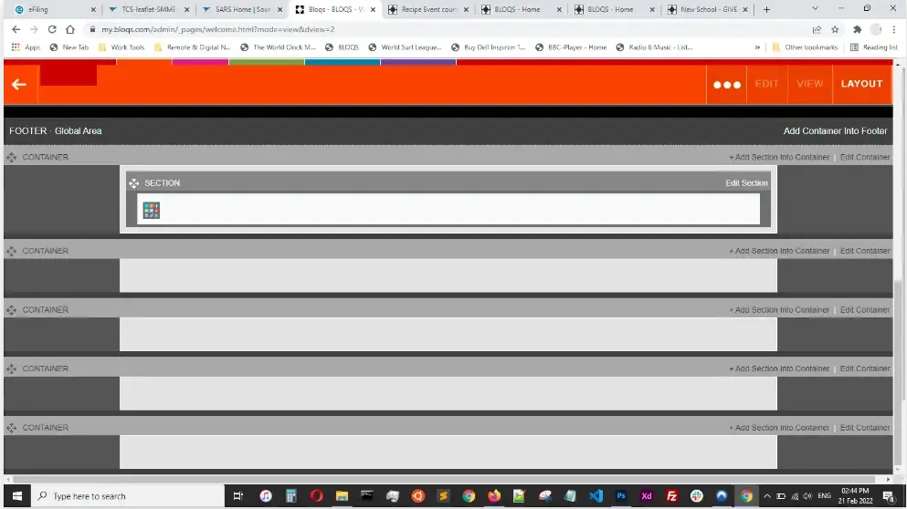 Screenshot from analysing the original system functionality